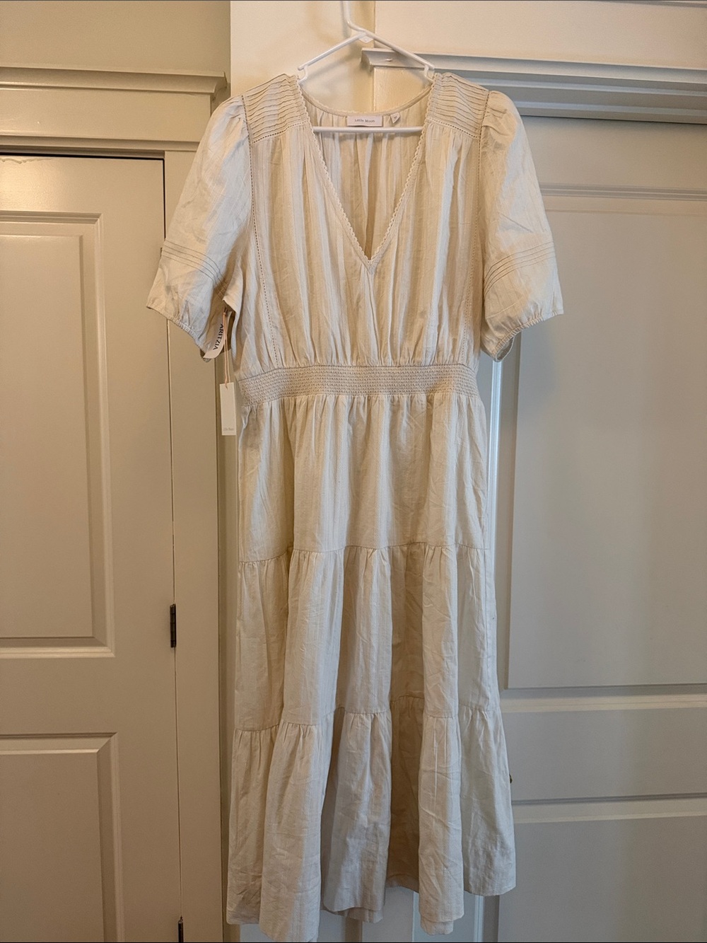 Little Moon Puff Sleeve Tiered Dress Maxi NWT